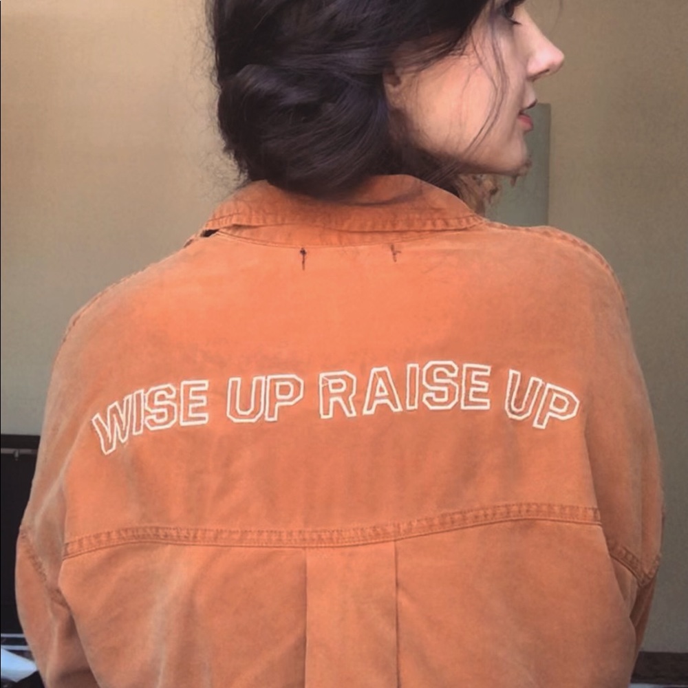 Women's Embroidered Long Sleeve Top, Brown